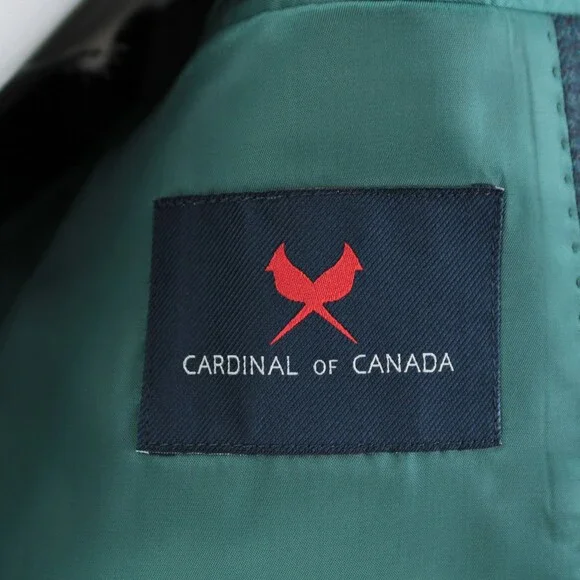 Cardinal of Canada NWT Wool Sport Coat Size 40R US In Blue & Green Melange